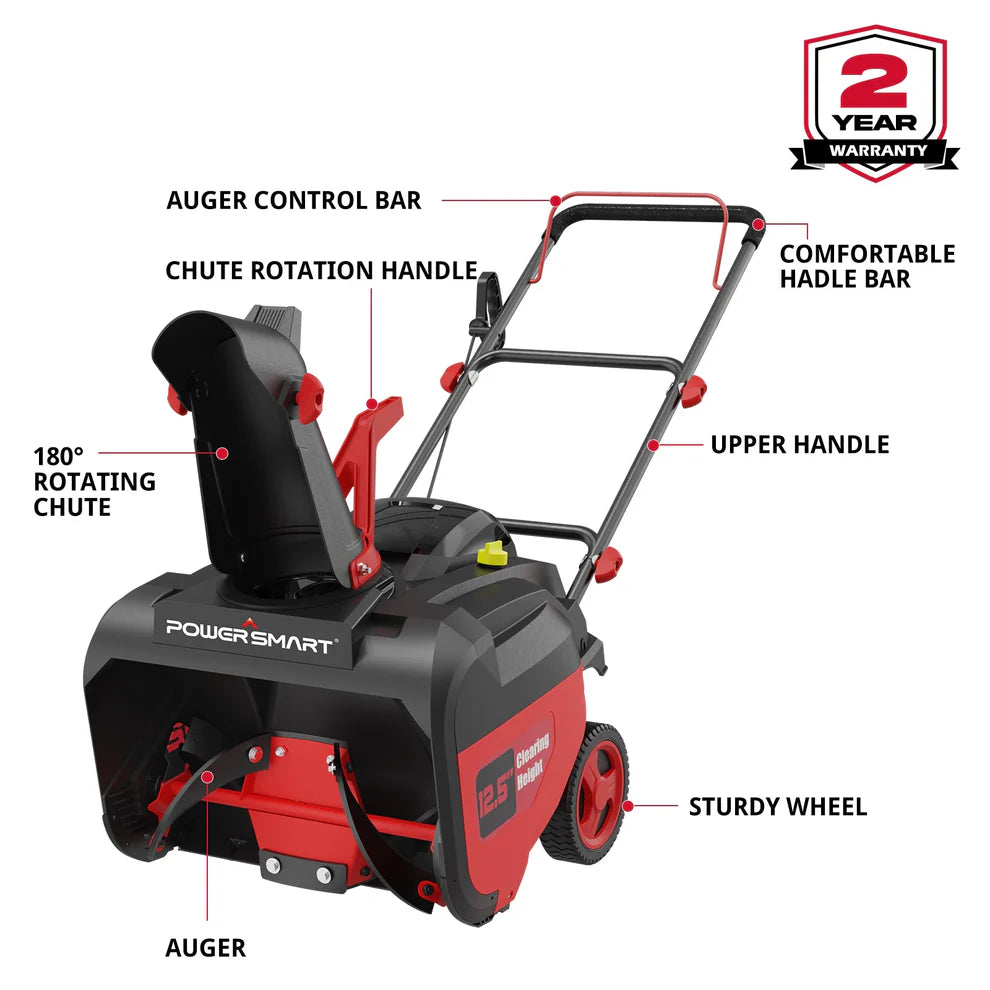 Snow Blower - 21'' 212cc Single Stage Gas Snow Blower by PowerSmart DB7006B